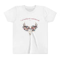 Floral Deer Skull Youth Tee | Psalm 139:14 Faith Tee | Girl Gift