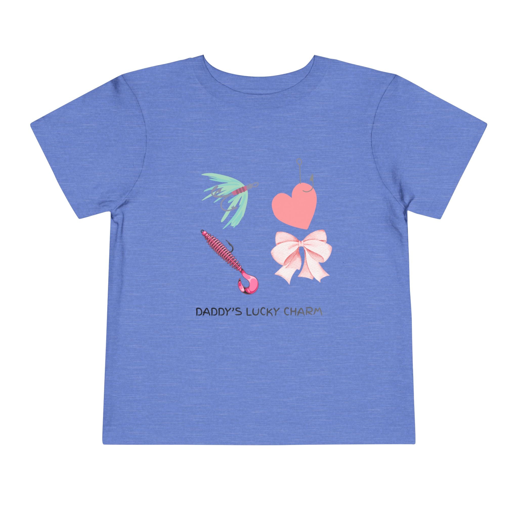 Toddler Tee - "Daddy's Lucky Charm" Fishing Lures & Bow Graphic