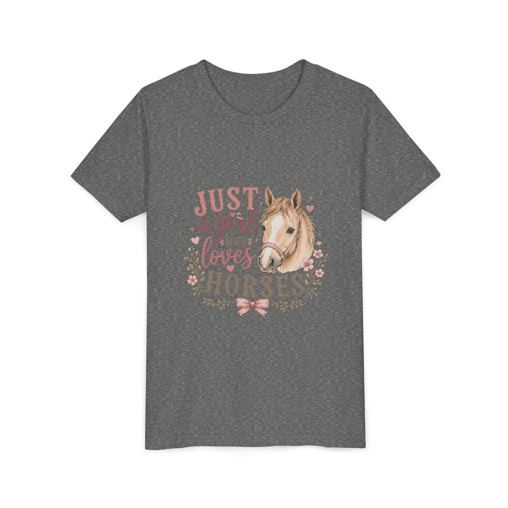 Just a Girl Who Loves Horses Youth Tee | Horse Tee | Equestrian Gift