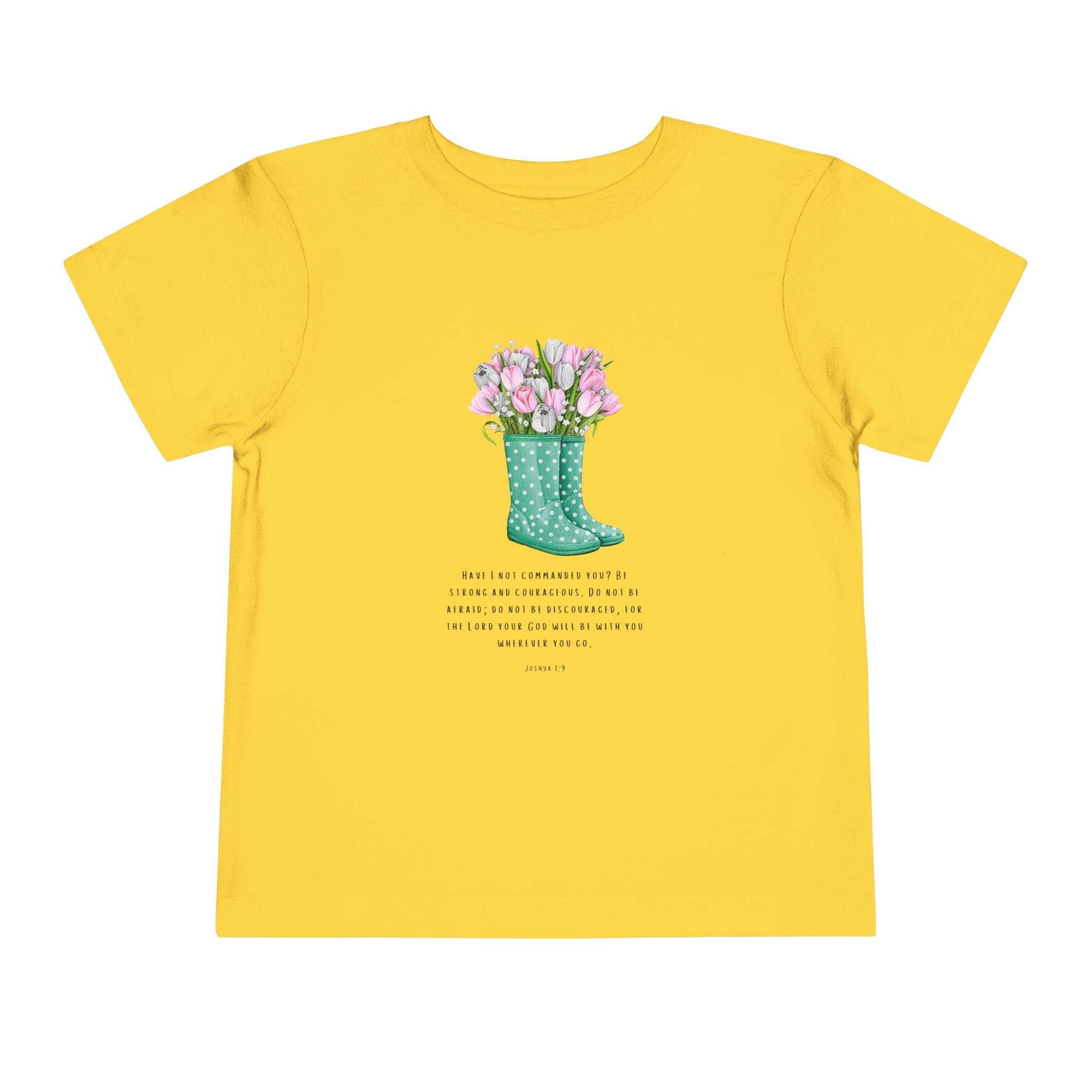 Toddler Tee — Floral Rain Boot Bouquet Graphic