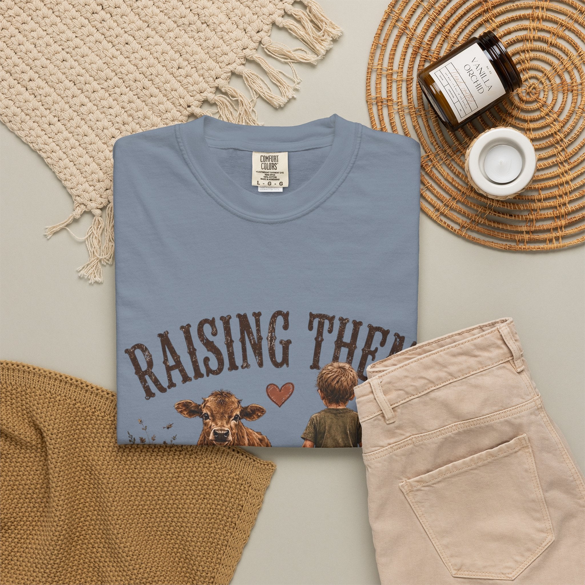 Raising Them Feral Tee | Country Mom Comfort Colors | Farm Mom Gift