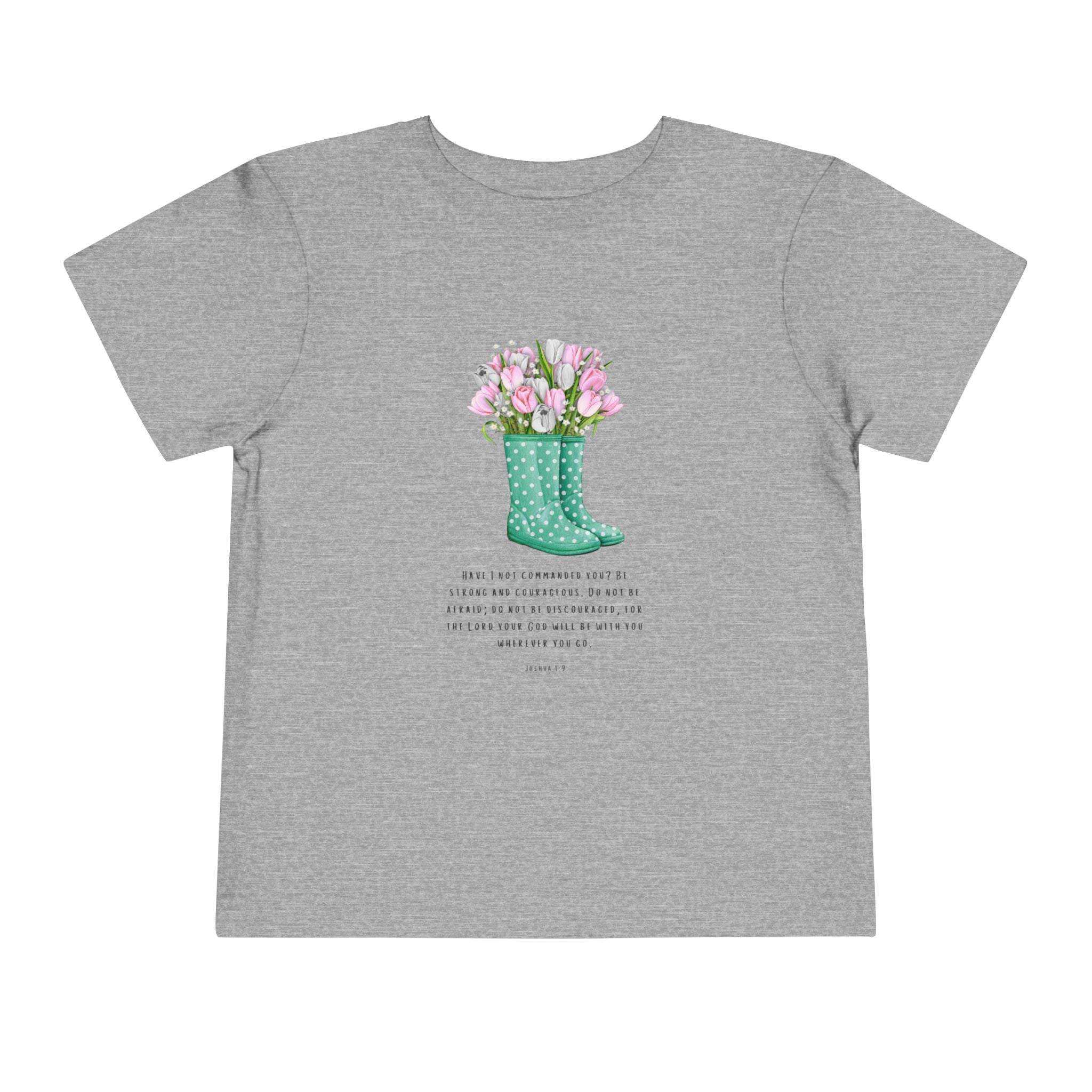 Toddler Tee — Floral Rain Boot Bouquet Graphic