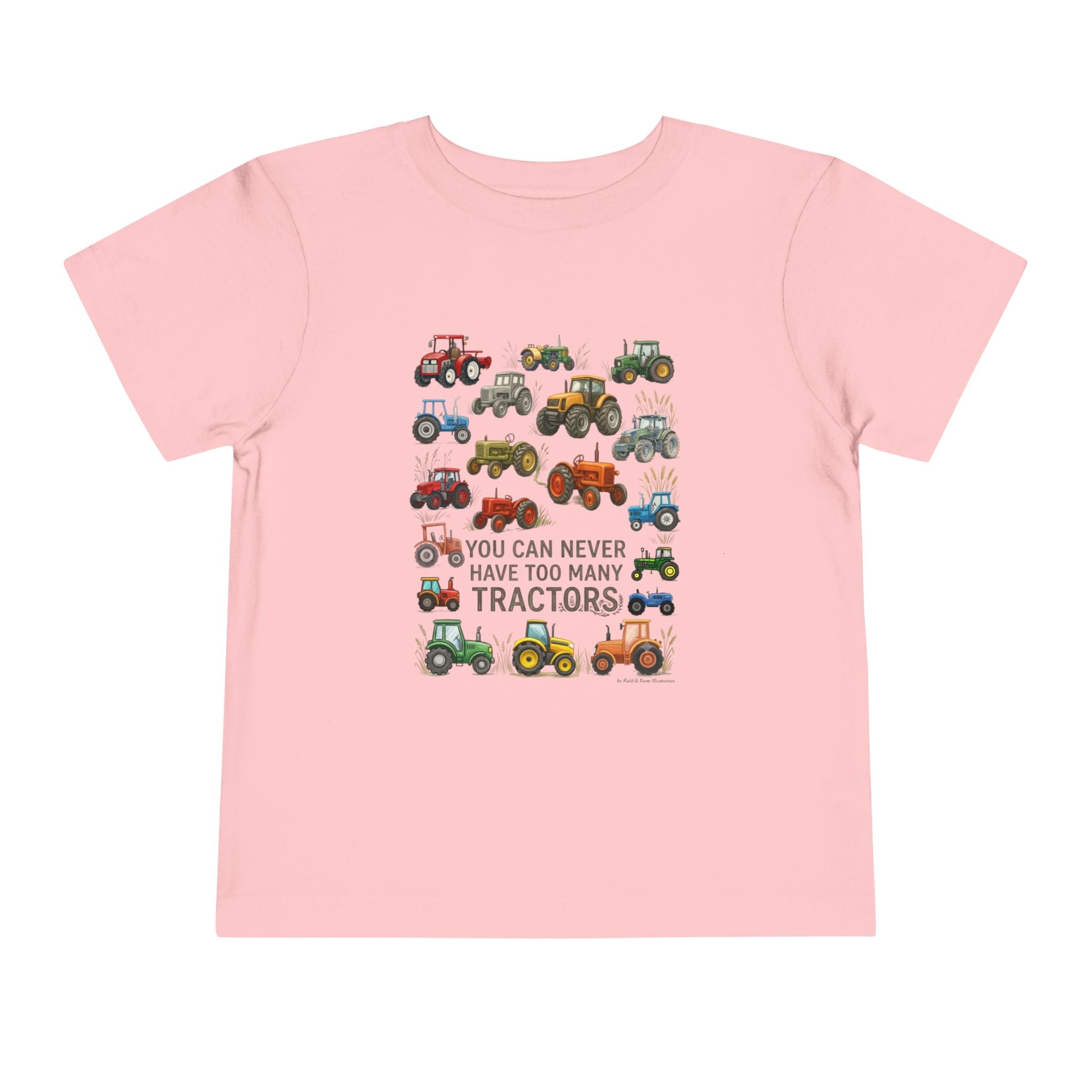 Never Too Many Tractors Toddler Tee | Farm Graphic | Birthday Gift