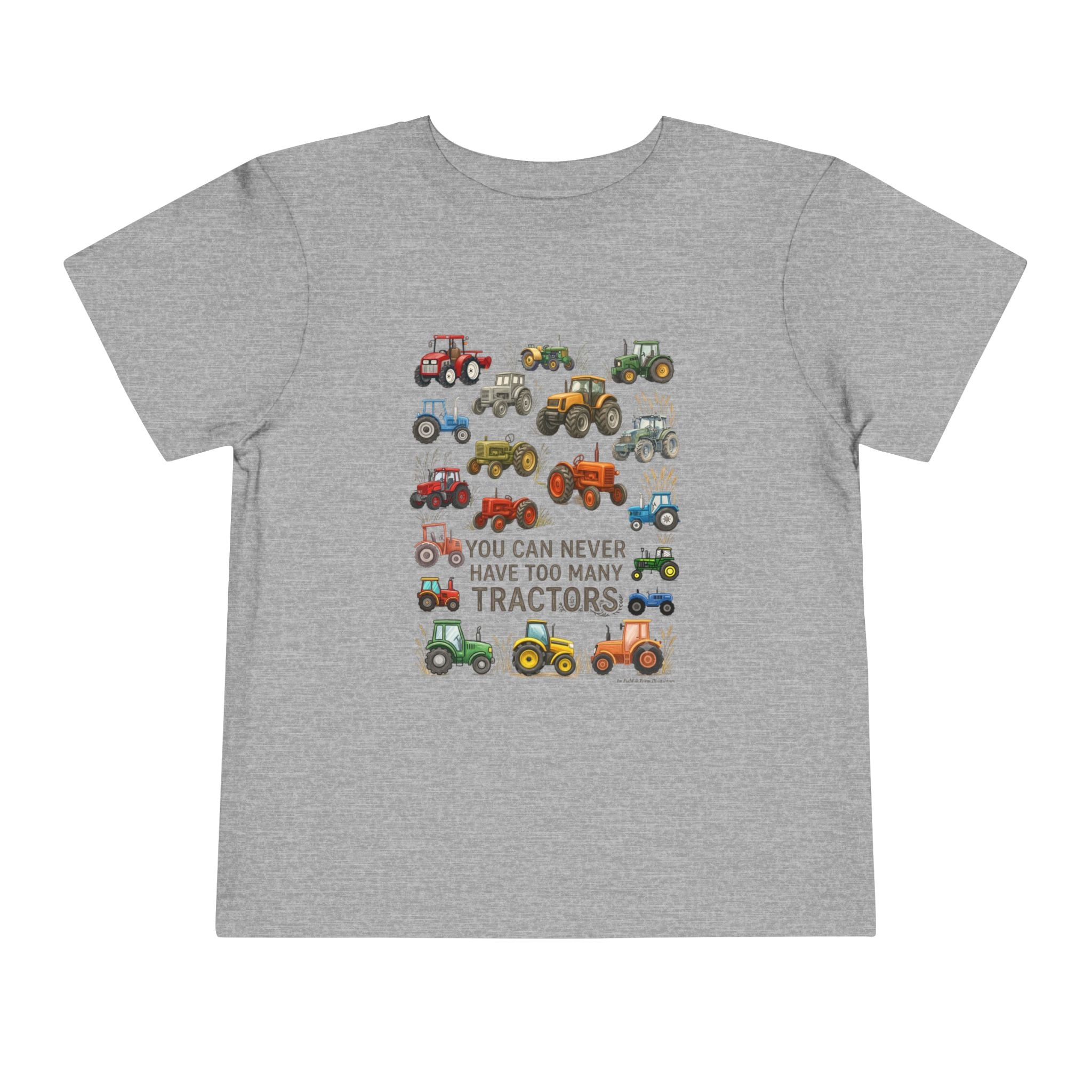 Never Too Many Tractors Toddler Tee | Farm Graphic | Birthday Gift