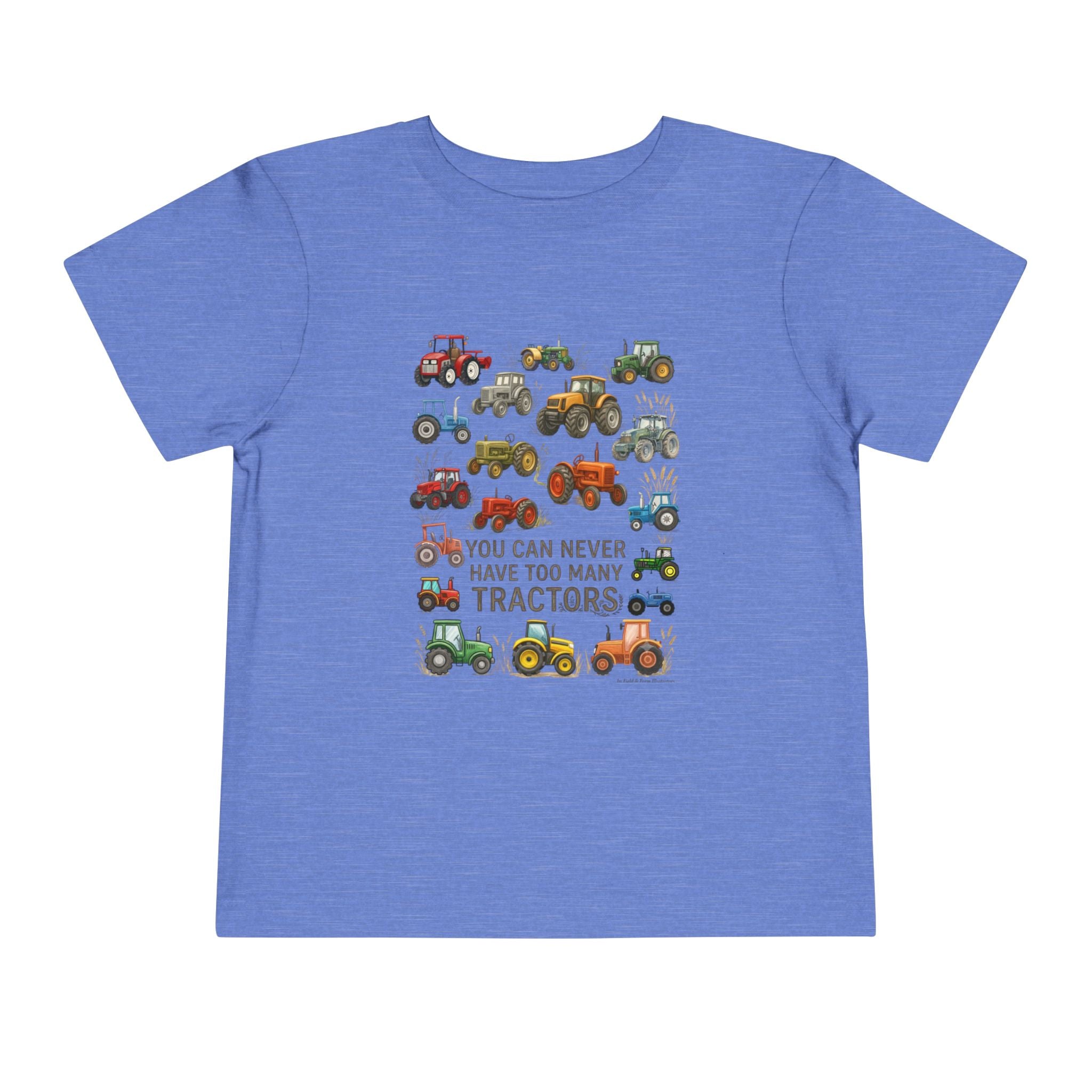 Never Too Many Tractors Toddler Tee | Farm Graphic | Birthday Gift