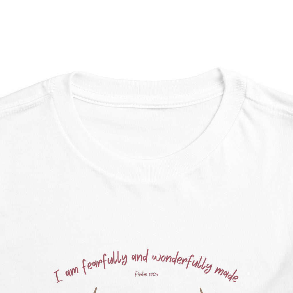 Floral Antler Skull Toddler Tee | Fearfully Made Tee | Faith Gift
