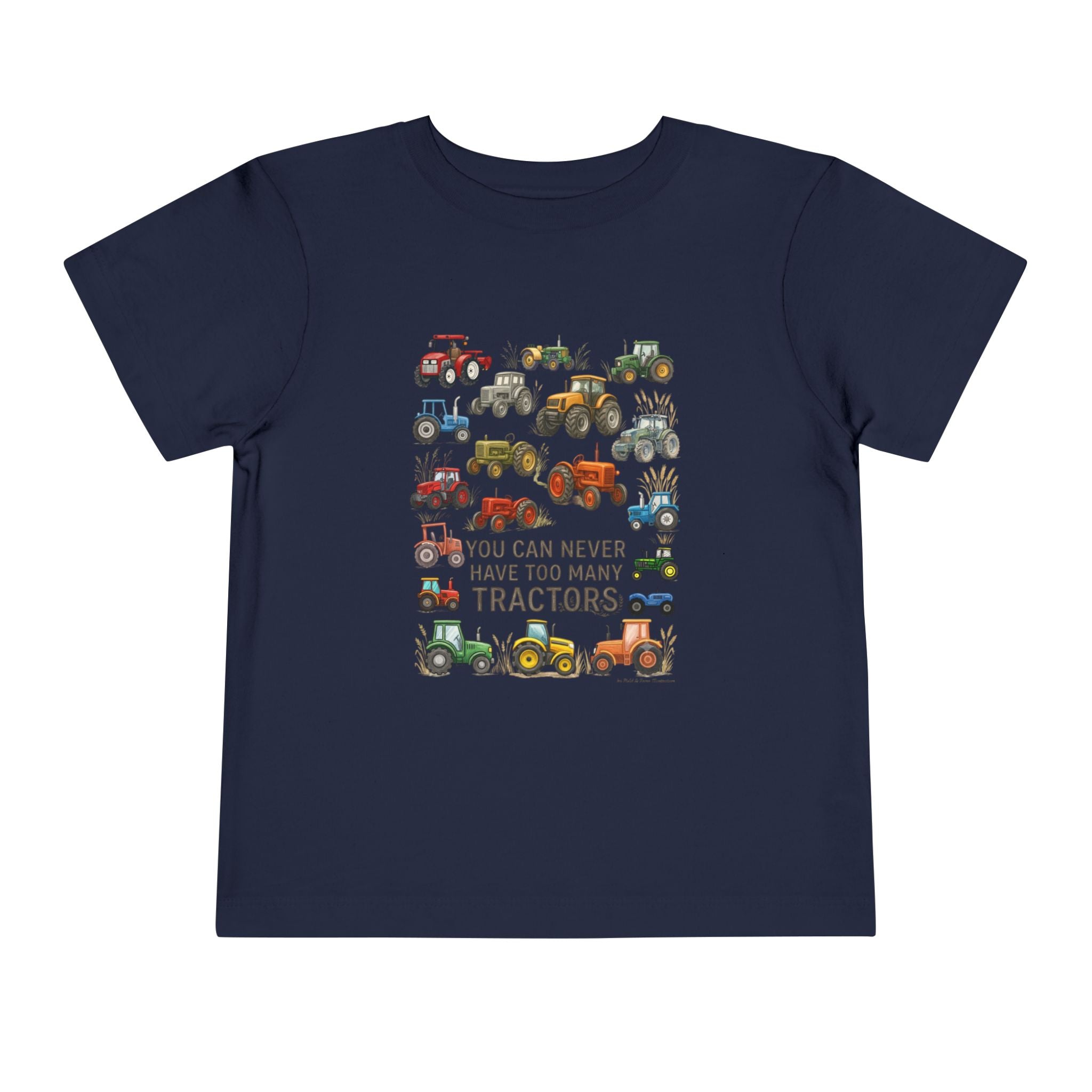 Never Too Many Tractors Toddler Tee | Farm Graphic | Birthday Gift