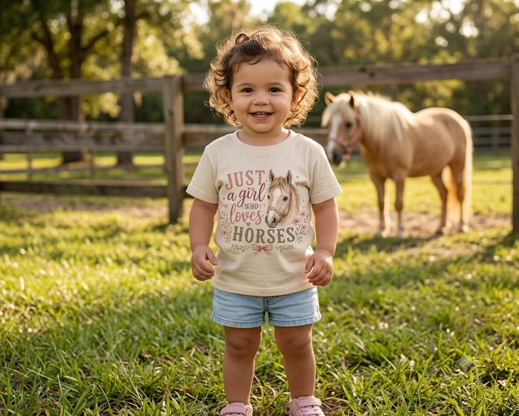 Just a Girl Who Loves Horses Toddler Tee | Pony Tee | Horse Lover Gift