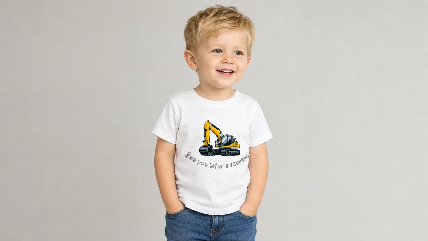 See You Later Excavator Toddler Tee