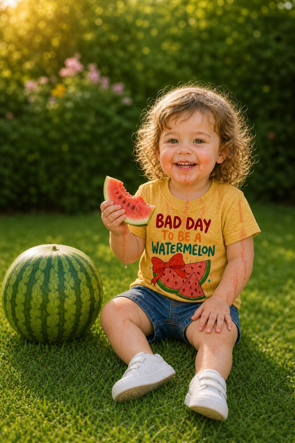 Toddler Tee | "Bad Day to Be a Watermelon" | Cute Fruit Graphic