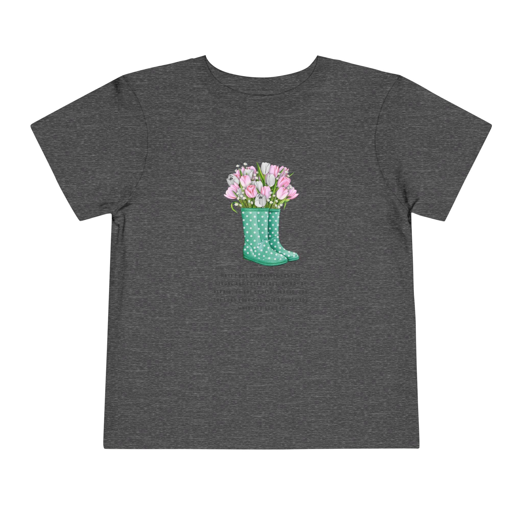 Toddler Tee — Floral Rain Boot Bouquet Graphic
