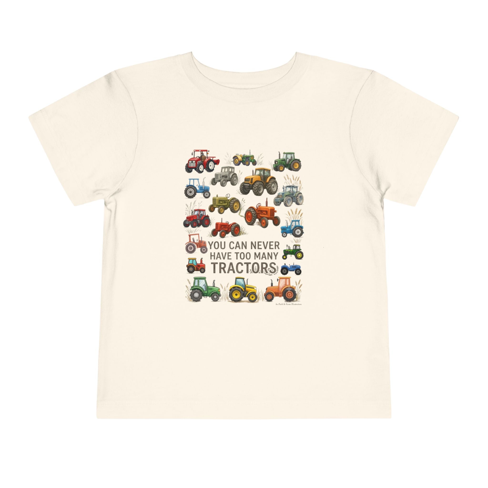 Never Too Many Tractors Toddler Tee | Farm Graphic | Birthday Gift