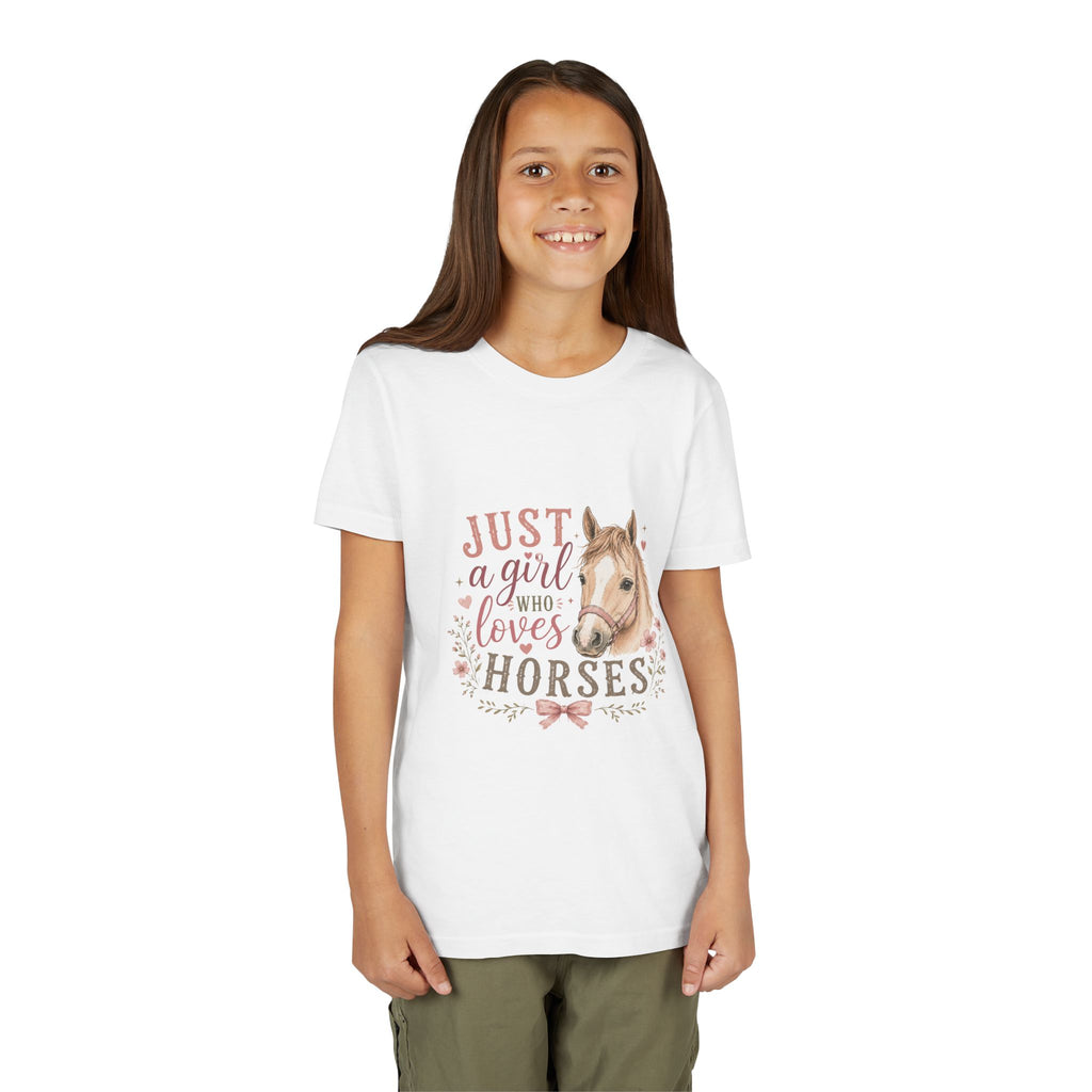 Just a Girl Who Loves Horses Youth Tee | Horse Tee | Equestrian Gift