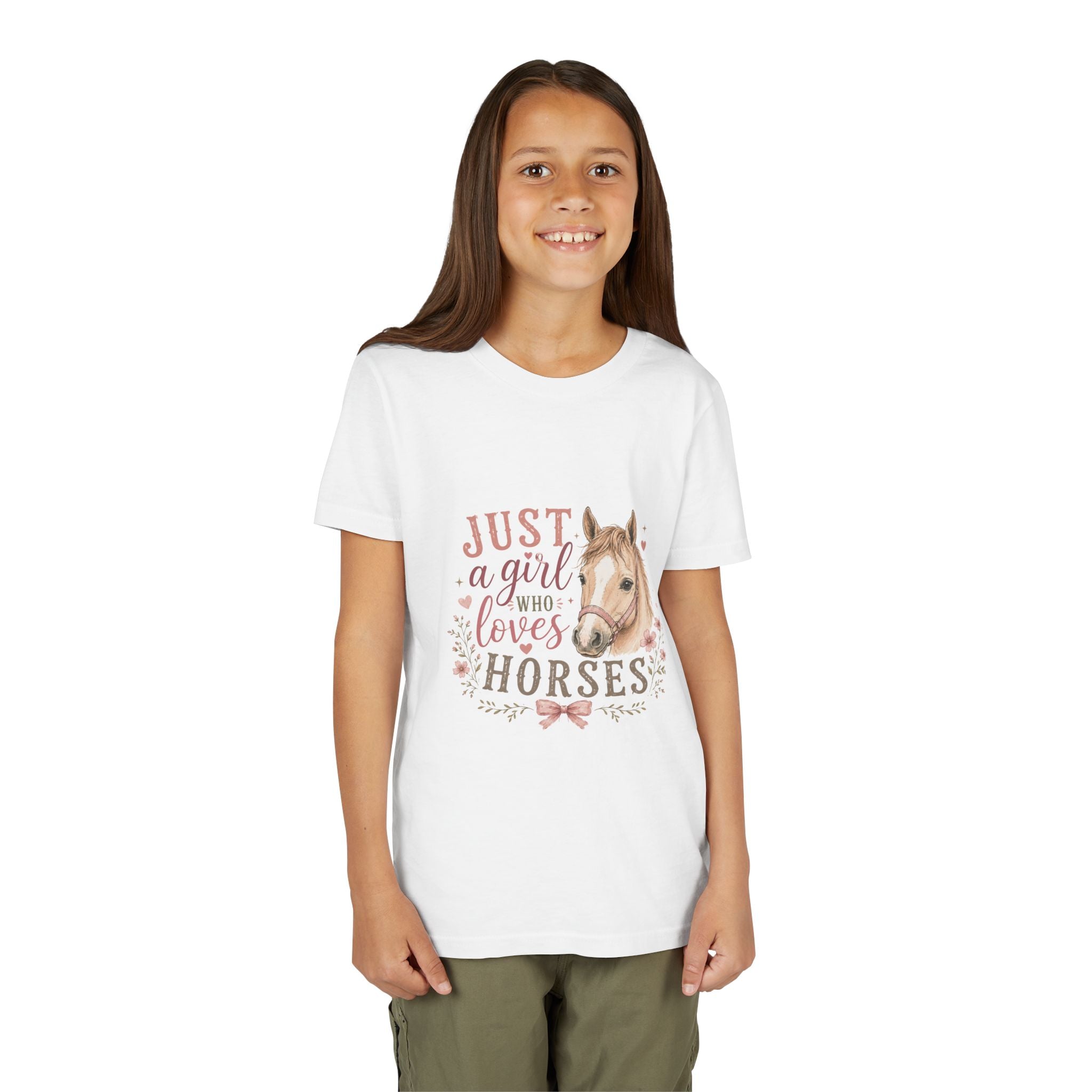 Just a Girl Who Loves Horses Youth Tee | Horse Tee | Equestrian Gift