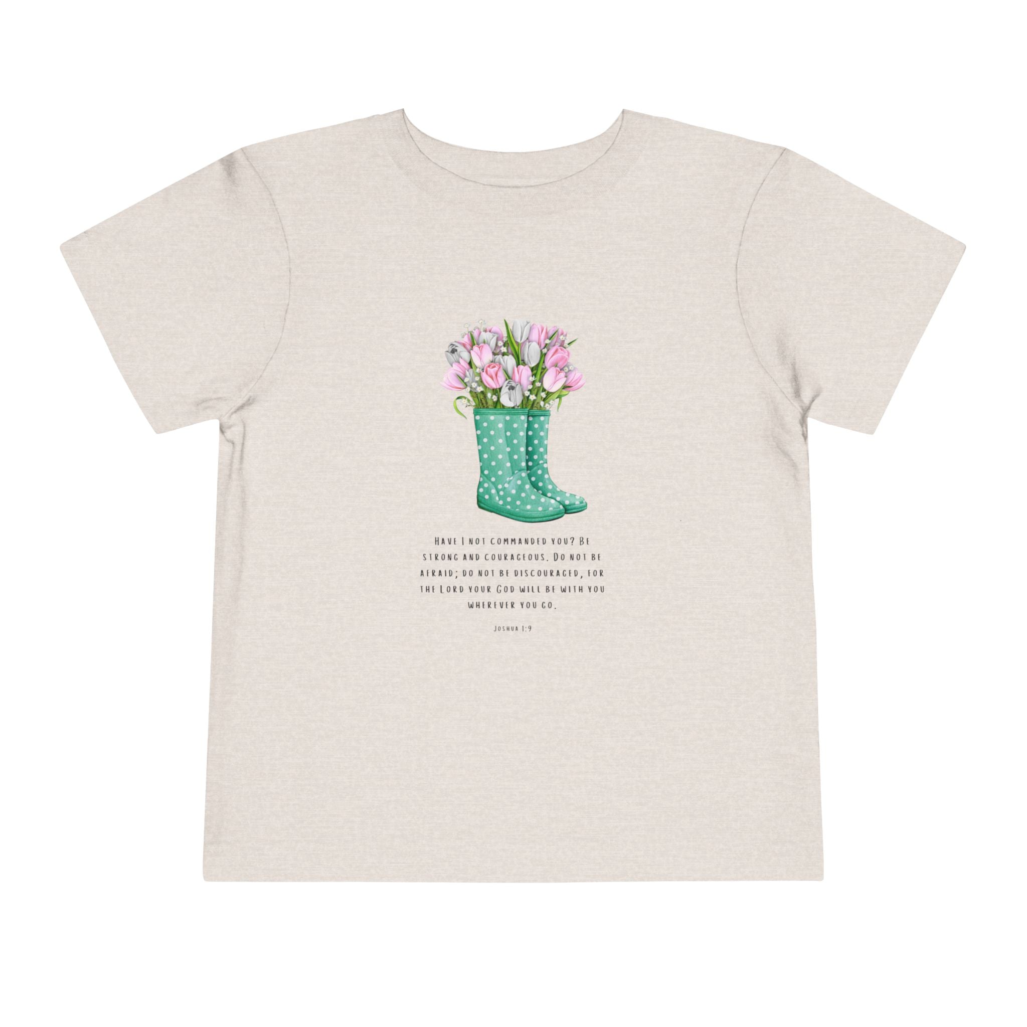 Toddler Tee — Floral Rain Boot Bouquet Graphic