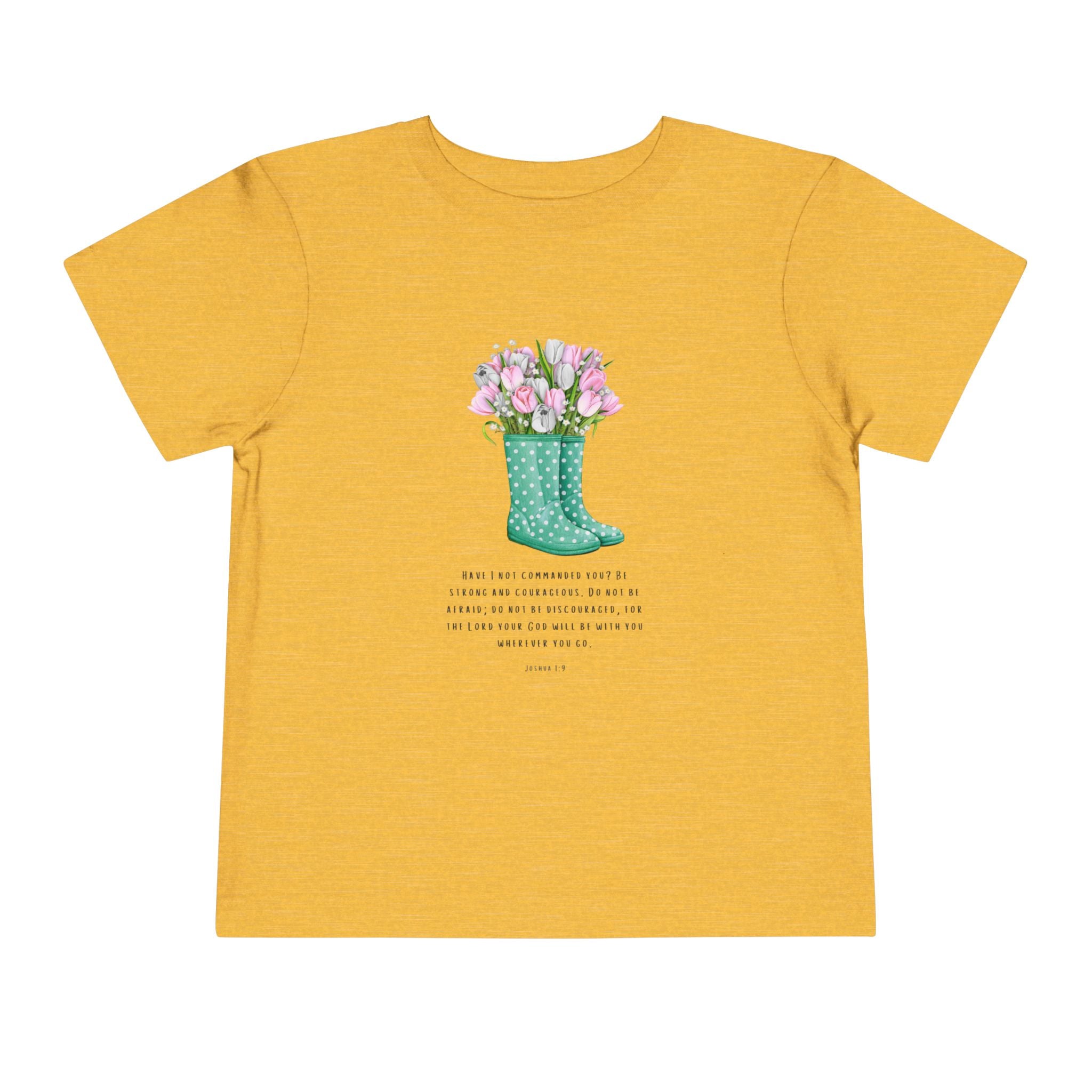 Toddler Tee — Floral Rain Boot Bouquet Graphic