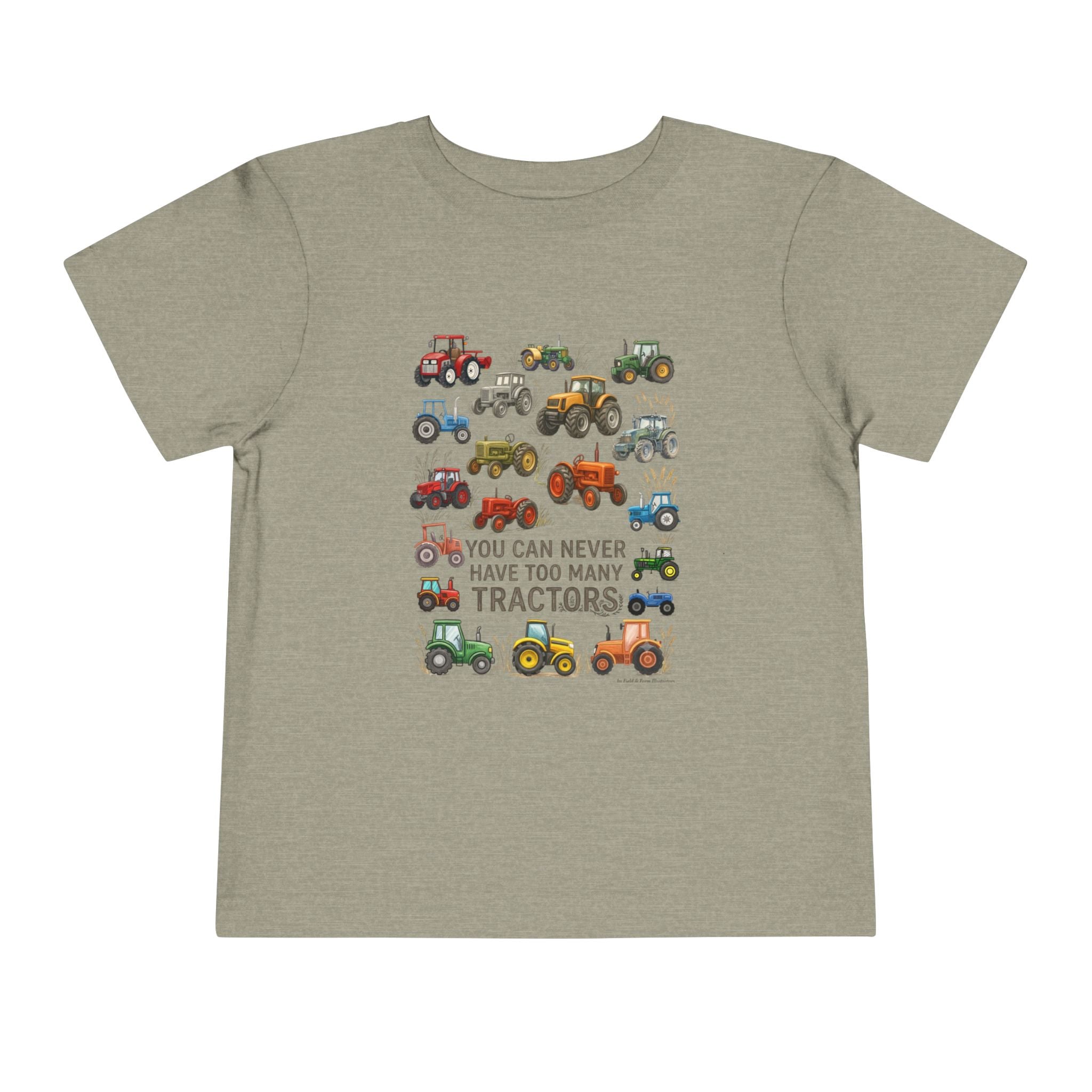 Never Too Many Tractors Toddler Tee | Farm Graphic | Birthday Gift