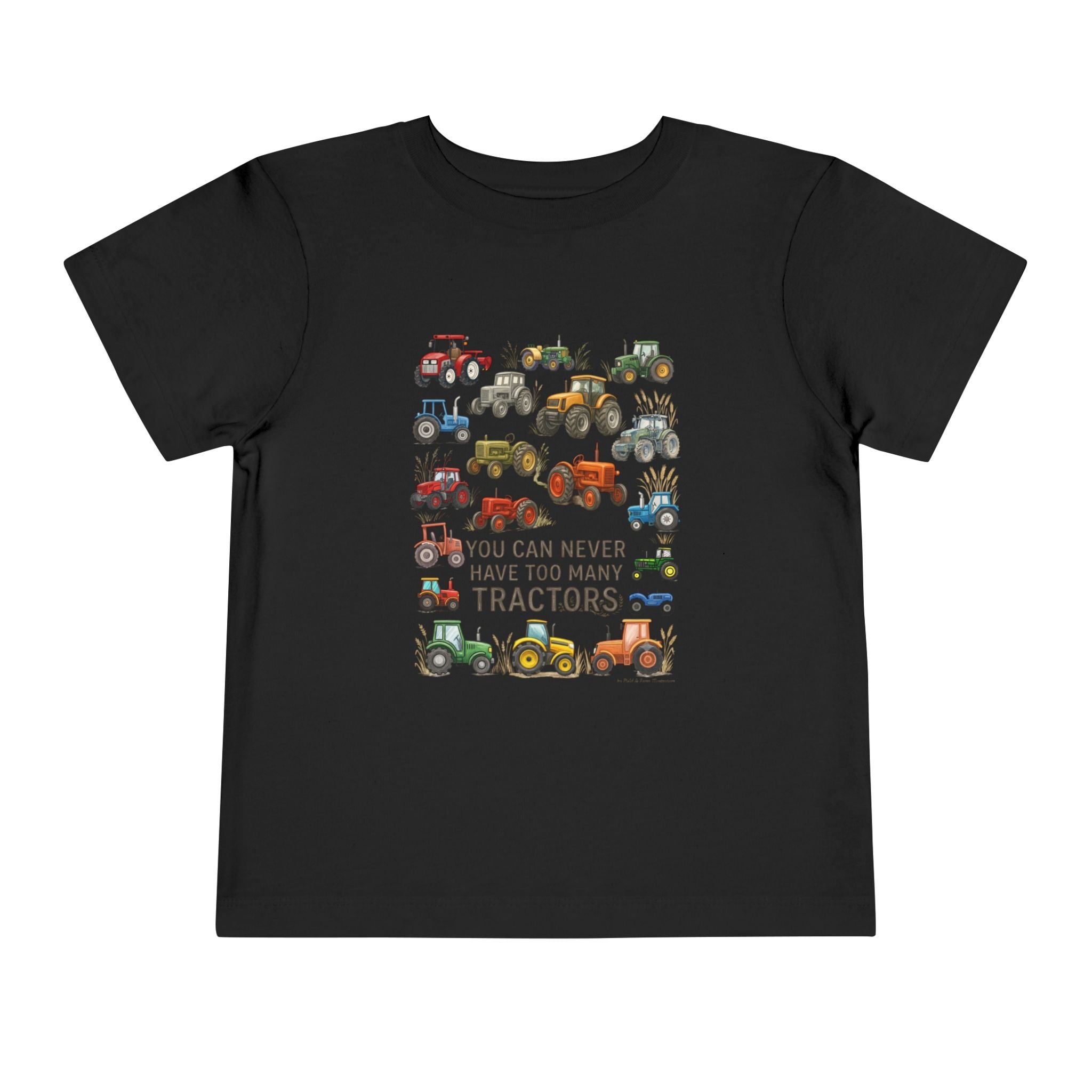 Never Too Many Tractors Toddler Tee | Farm Graphic | Birthday Gift