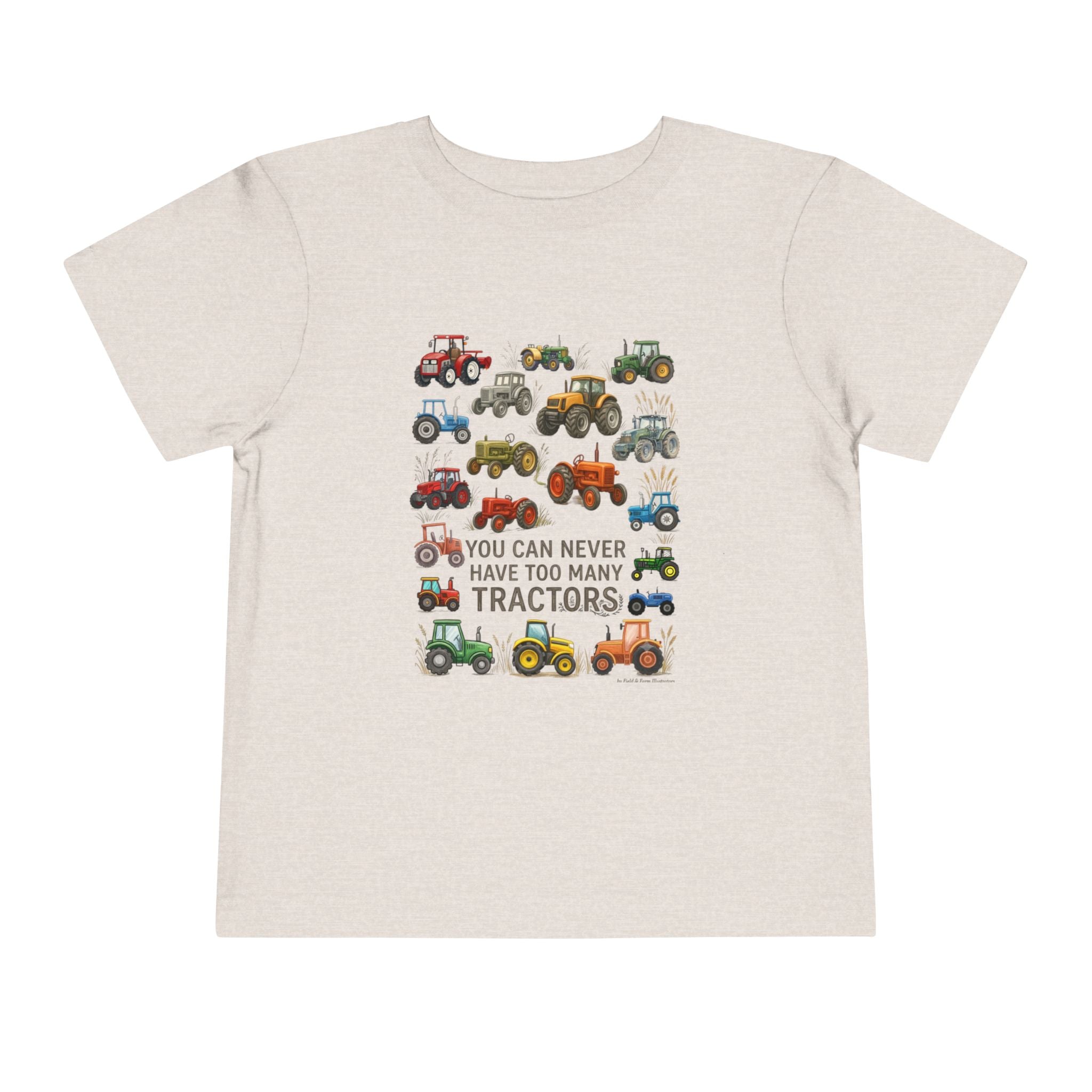 Never Too Many Tractors Toddler Tee | Farm Graphic | Birthday Gift