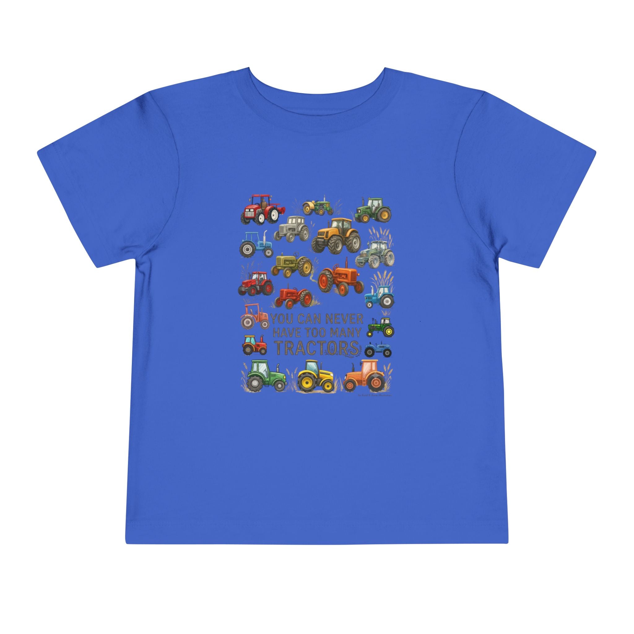 Never Too Many Tractors Toddler Tee | Farm Graphic | Birthday Gift