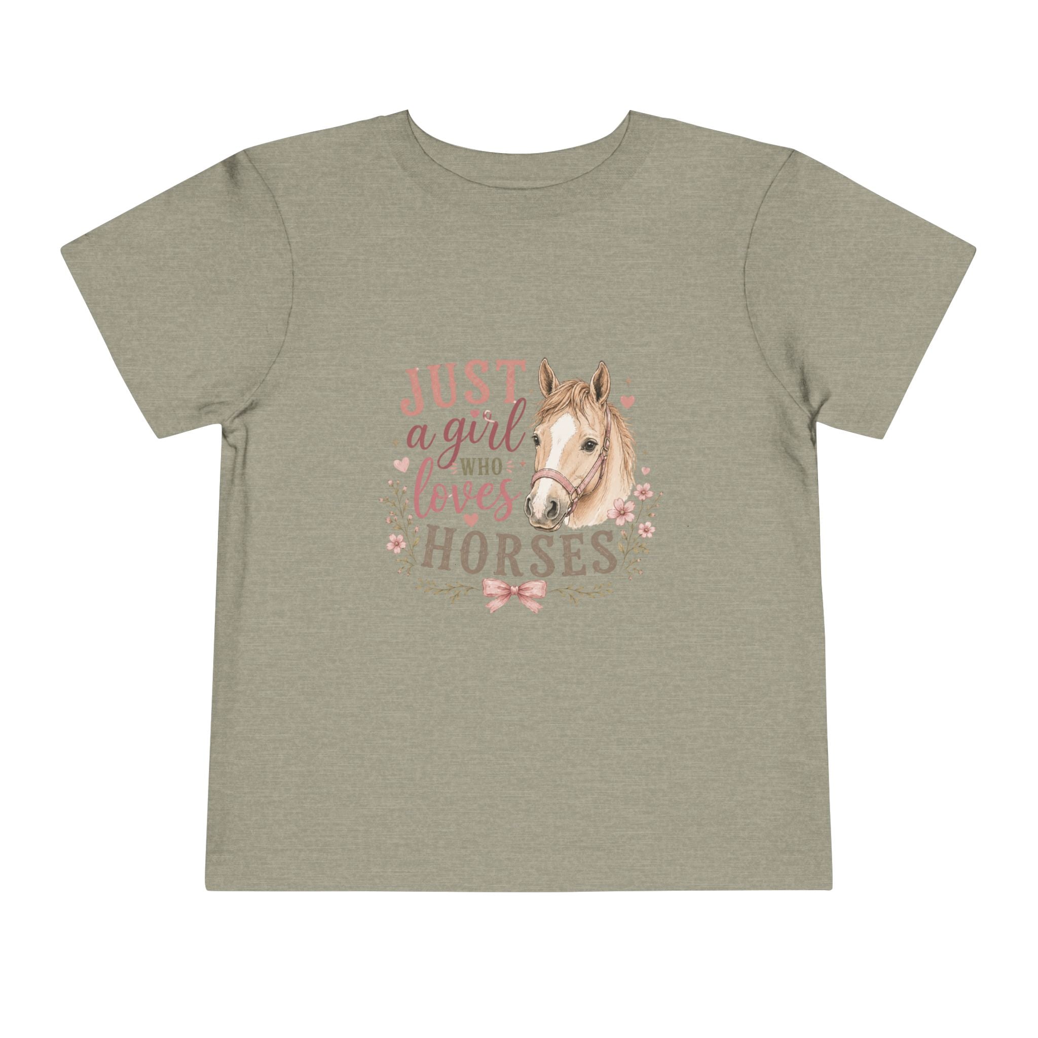 Toddler Tee — "Just a Girl Who Loves Horses" Cute Horse Graphic Shirt