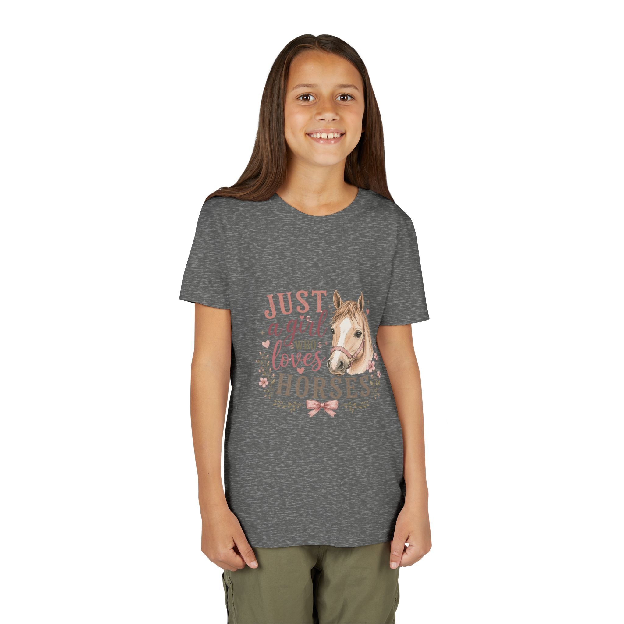 Just a Girl Who Loves Horses Youth Tee | Horse Tee | Equestrian Gift