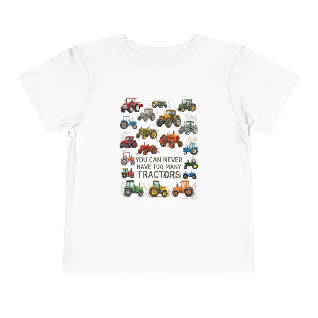 Never Too Many Tractors Toddler Tee | Farm Graphic | Birthday Gift