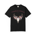 Floral Deer Skull T-Shirt — "I am fearfully and wonderfully made" Christian Floral Tee