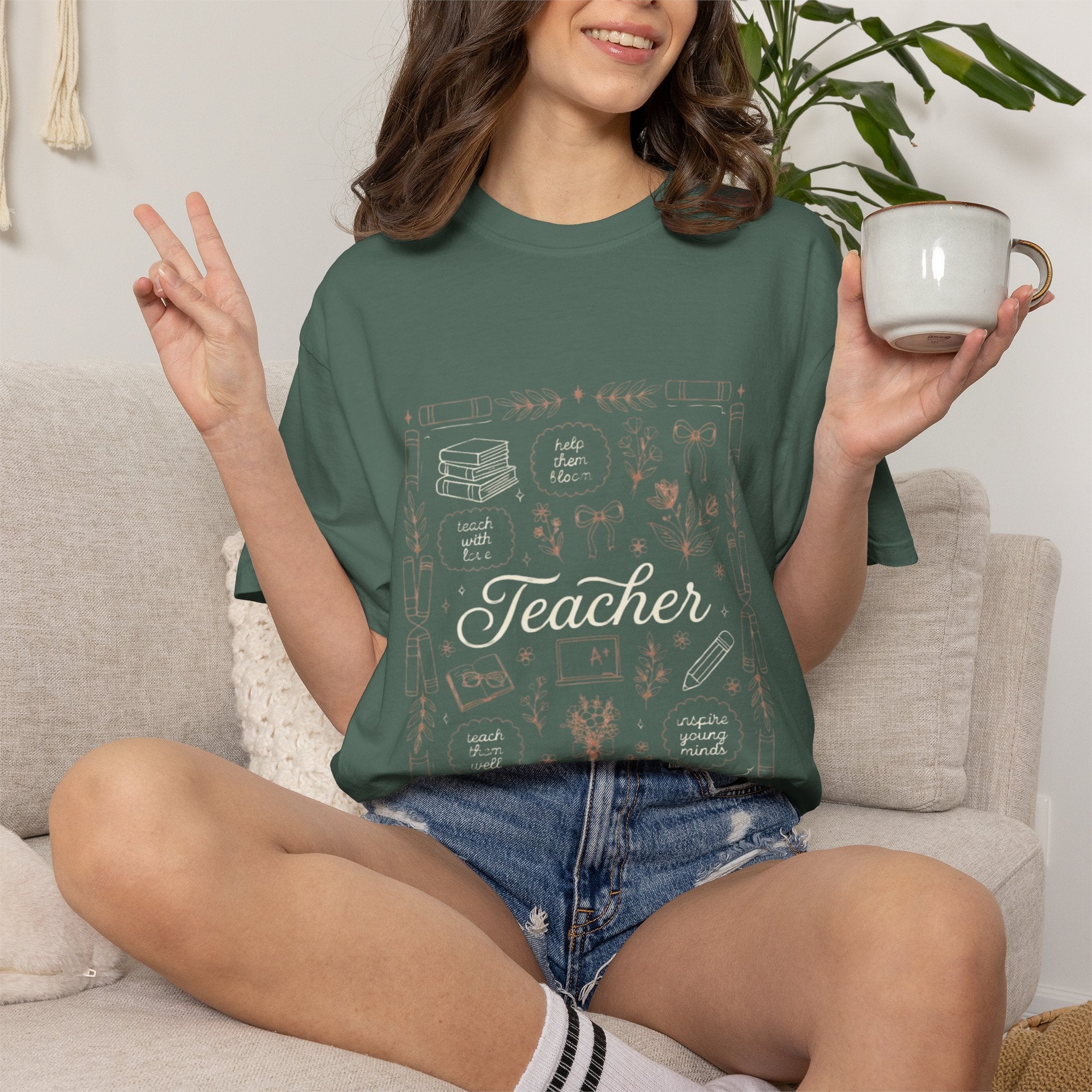 Teacher Vintage Chalkboard T‑Shirt