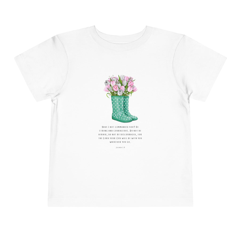 Toddler Tee — Floral Rain Boot Bouquet Graphic