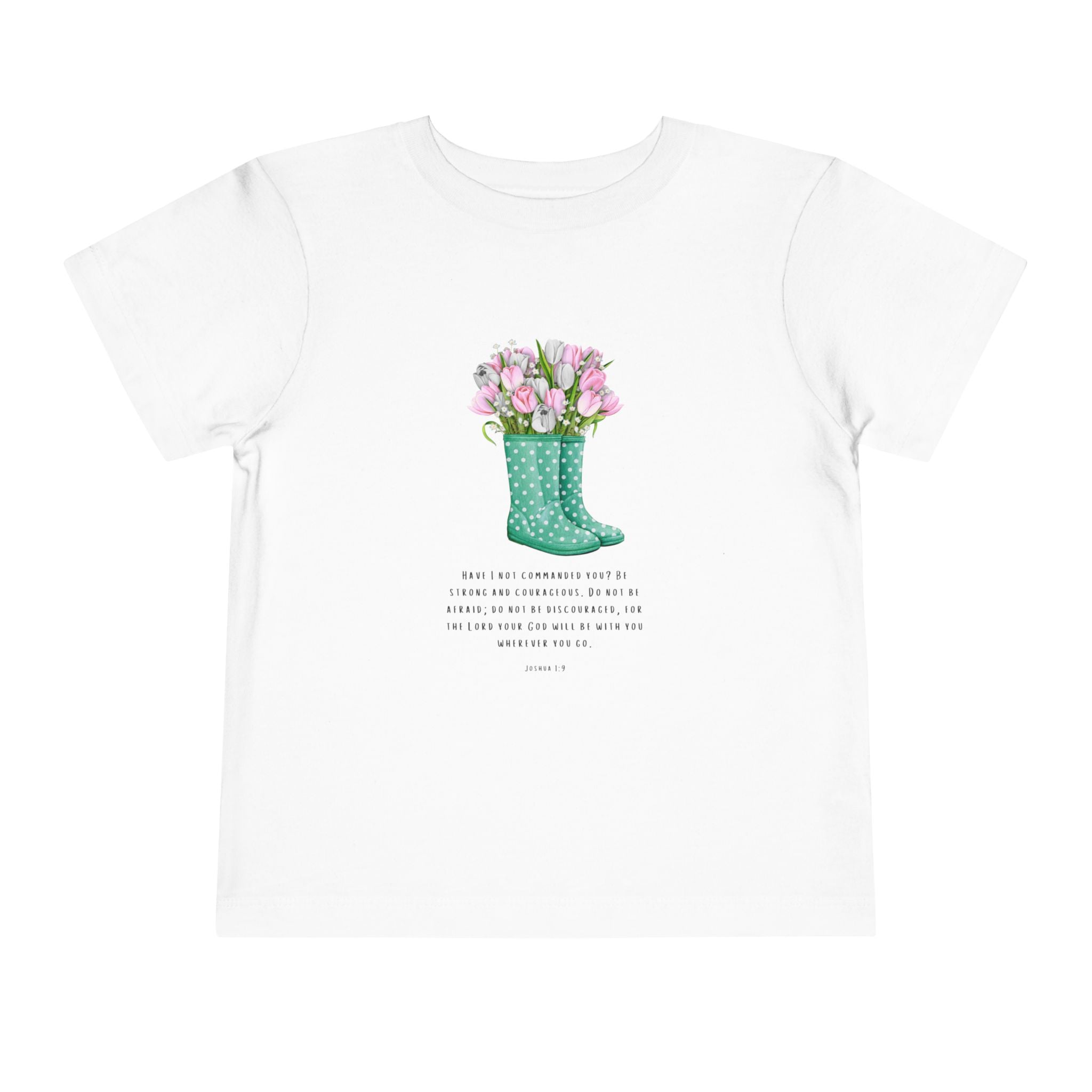 Toddler Tee — Floral Rain Boot Bouquet Graphic