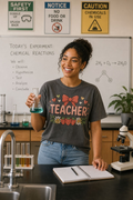 Teacher Floral Bow T-Shirt — Cute Strawberry & Hearts Teacher Appreciation Tee